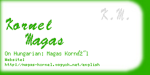 kornel magas business card